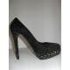 DECOLLETE' LE SILLA STRASS VELOUR NERO ORO DONNA SHOES WOMAN