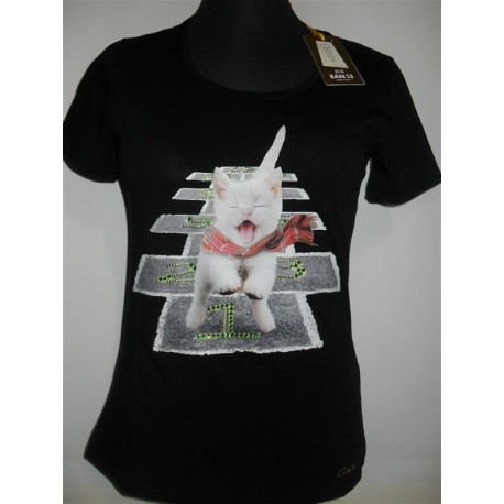 MAGLIA EAN 13 T-SHIRT DONNA SWAROVSKI NERO