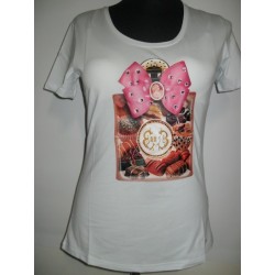 MAGLIA EAN 13 T-SHIRT DONNA SWAROVSKI BIANCO