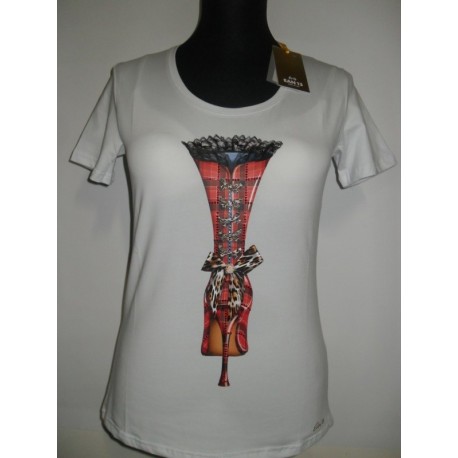 MAGLIA EAN 13 T-SHIRT DONNA SWAROVSKI BIANCO