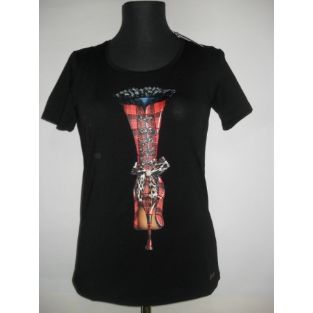 MAGLIA EAN 13 T-SHIRT DONNA SWAROVSKI NERO