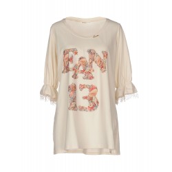 MAGLIA EAN 13 T-SHIRT DONNA SWAROVSKI BLUSA BEIGE