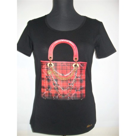 MAGLIA EAN 13 T-SHIRT DONNA SWAROVSKI NERO