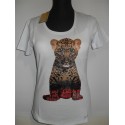 MAGLIA EAN 13 T-SHIRT DONNA SWAROVSKI BIANCO