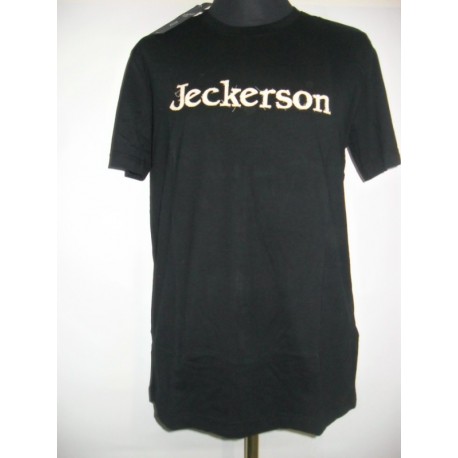 MAGLIA JECKERSON T-SHIRT UOMO NERO MANICA CORTA