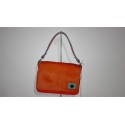 BORSA GABS RAFFA MINI BAGS IN PELLE E CAVALLINO ARANCIO TG S 