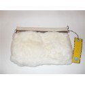 BORSA GABS POCHETTE KELLA IN PELLE E LAPIN BIANCO M 