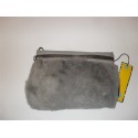 BORSA GABS POCHETTE KELLA IN PELLE E LAPIN GRIGIO M 