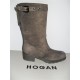 STIVALI HOGAN TRONCHETTO CON FIBBIA IN PELLE NERO 38,5