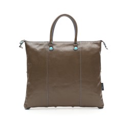 BORSA GABS G3 IN PELLE LUCIDA TG L COL TAUPE