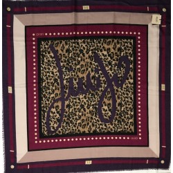 LIU JO SCIARPA FOULARD DONNA STAMPA ANIMALIER VIOLETTE