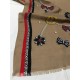 LIU JO SCIARPA FOULARD DONNA STAMPA DARSENA PATCH CAMMELLO