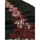 LIU JO STOLA FOULARD DONNA CON PIZZO DARK RED