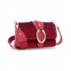 BORSA LIU JO DARSENA VELVET ROSSO CON BORCHIE