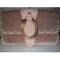 BORSA LIU JO DARSENA VELVET ROSA CON BORCHIE