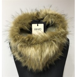 LIU JO COLLO DOUBLE MAGLIA FAKEFUR CAMMELLO