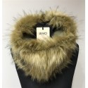 LIU JO COLLO DOUBLE MAGLIA FAKEFUR CAMMELLO