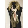 LIU JO COLLO FAKEFUR CON FOULARD ESTRAIBILE CAMMELLO