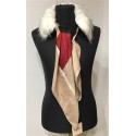 LIU JO COLLO FAKEFUR CON FOULARD ESTRAIBILE WHITE