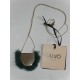 COLLANA LIU JO IN METALLO E ECO PELLICCIA FAKE FUR VERDE