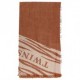 TWINSET SCIARPA DONNA JACQUARD TIGRE ROSA E TERRA