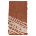 TWINSET SCIARPA DONNA JACQUARD TIGRE ROSA E TERRA