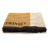 TWINSET SCIARPA DONNA STOLA RIGA BRUCIATO E BISCOTTO
