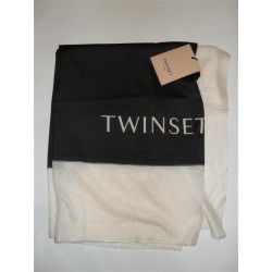 TWINSET SCIARPA DONNA KEFIA CON CUORE NERO E NEVE