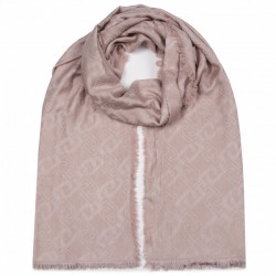 LIU JO SCIARPA FOULARD DONNA STOLA JACQUARD CON LOGO RED SAND