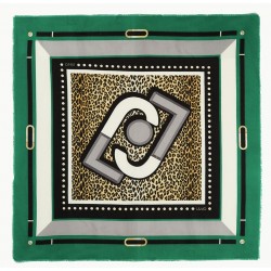 LIU JO SCIARPA FOULARD DONNA STAMPA ANIMALIER VERDE