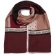 LIU JO SCIARPA FOULARD DONNA STAMPA FANTASIA FONDO DARK RED