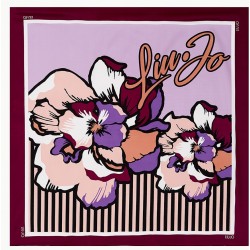 LIU JO FOULARD DONNA CON STAMPA FLOREALE ORCHIDEA