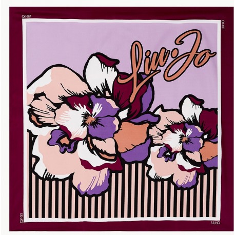 LIU JO FOULARD DONNA CON STAMPA FLOREALE ORCHIDEA