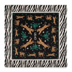 LIU JO FOULARD DONNA MULTICOLORE FONDO NERO