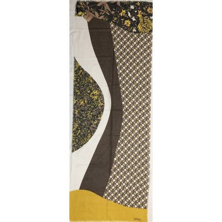 LIU JO SCIARPA FOULARD STOLA DONNA FANTASIA GIALLO