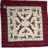 LIU JO FOULARD DONNA MULTICOLORE FONDO MEG ROSE
