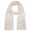 LIU JO SCIARPA DONNA IN MAGLIA CON PONPON GESSO