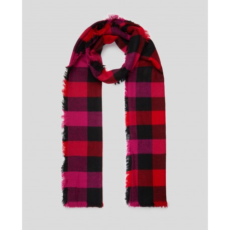 WOOLRICH SCIARPA W'S SCARF BUFFALO CHECK ROSSO