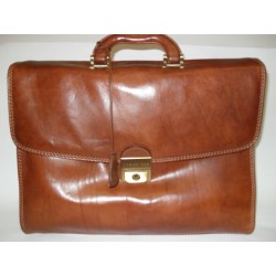 THE BRIDGE CARTELLA IN PELLE MARRONE