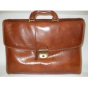 THE BRIDGE CARTELLA IN PELLE MARRONE