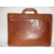 THE BRIDGE CARTELLA IN PELLE MARRONE