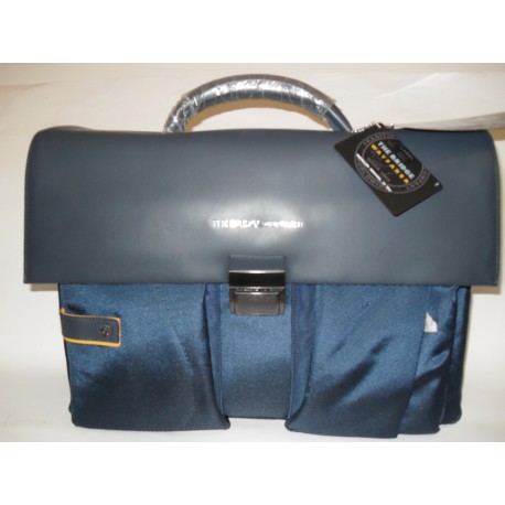 THE BRIDGE WAYFARER CARTELLA IN NYLON E PELLE BLU
