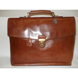 THE BRIDGE CARTELLA IN PELLE MARRONE