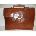 THE BRIDGE CARTELLA IN PELLE MARRONE